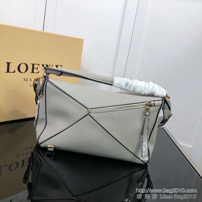 LOEWE羅意威 拼色熱銷款 puzzle bag 可折疊 牛皮手提肩背包 大小號 L0153  jdl1238